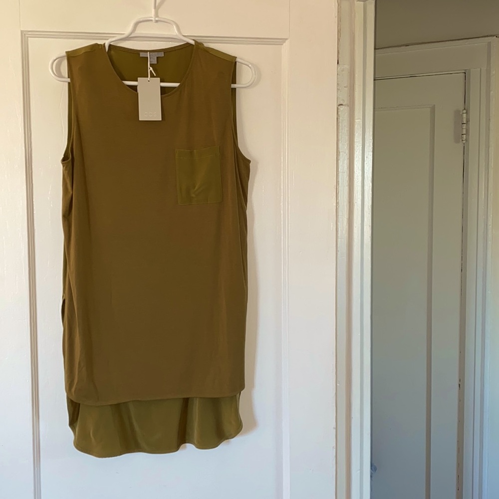 COS Green Tank Top: Medium